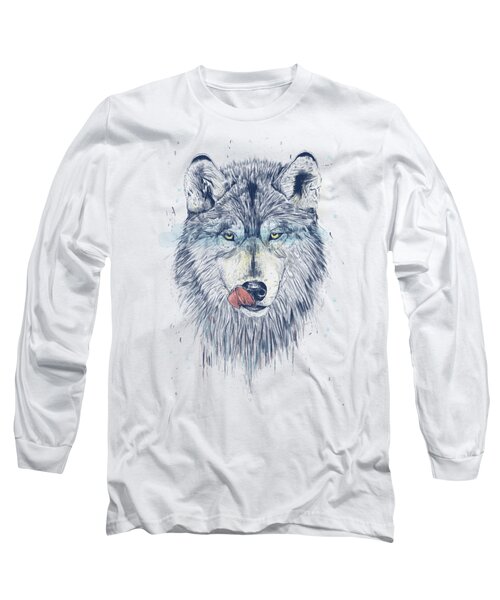 New Neon Wolf Black Long Sleeve Shirt artwork paintball hunting wildlife animal